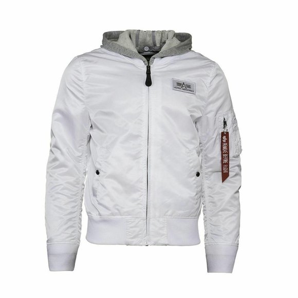 Alpha Industries L 2B Hooded Flight Jacket White D